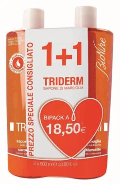 TRIDERM SAPONE DI MARSIGLIA BIPACK 2 FLACONI DA 500 ML